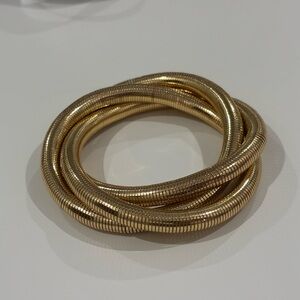 Stretchy Gold Coil Bracelet, never worn